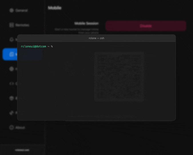 Controlling the desktop app from another machine with rclone rc through the tunnel